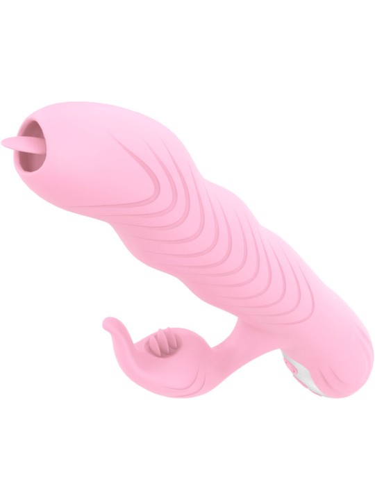 ARMONY MARCIA VIBRADOR THRUSTING DOBLE LENGUA EFECTO CALOR ROSA