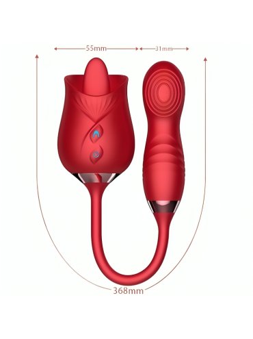 ARMONY DELIGHT FLOWER VIBRADOR BUMPING CON LENGUA ROJO