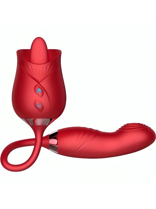 ARMONY DELIGHT FLOWER VIBRADOR BUMPING CON LENGUA ROJO