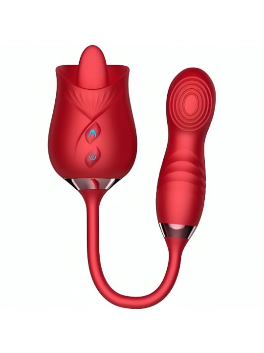 ARMONY DELIGHT FLOWER VIBRADOR BUMPING CON LENGUA ROJO