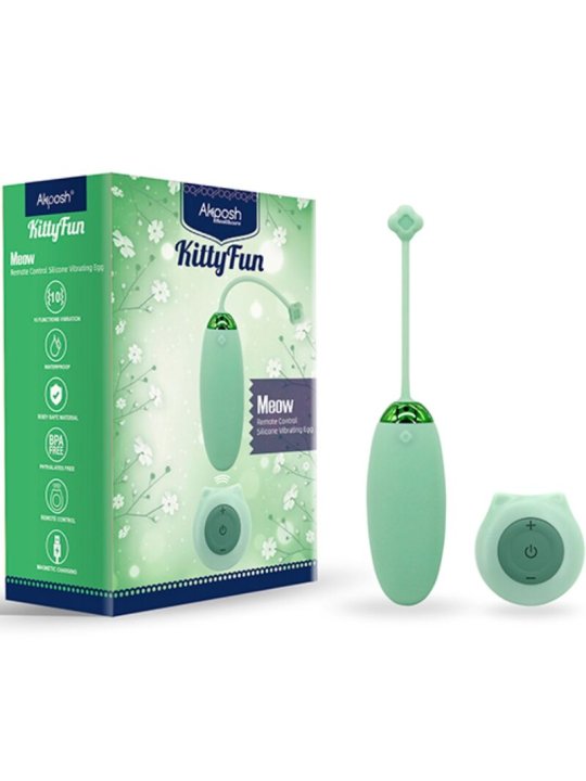 ARMONY KITTY FUN HUEVO VIBRADOR CONTROL REMOTO 10 VIBRACIONES VERDE