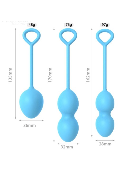 ARMONY ANABIOSIS PESAS VAGINALES 3 NIVELES AZUL