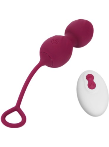 ARMONY BLOSSOMS PESAS VAGINALES VIBRADOR CONTROL REMOTO 10 VIBRACIONES ROJO OSCURO