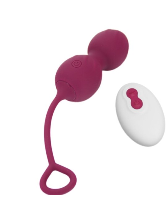 ARMONY BLOSSOMS PESAS VAGINALES VIBRADOR CONTROL REMOTO 10 VIBRACIONES ROJO OSCURO