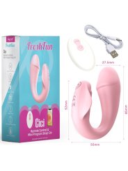 ARMONY FRESHFUN CICI VIBRADOR STRAP ON CONTROL REMOTO Y APP 10 VIBRACIONES ROSA