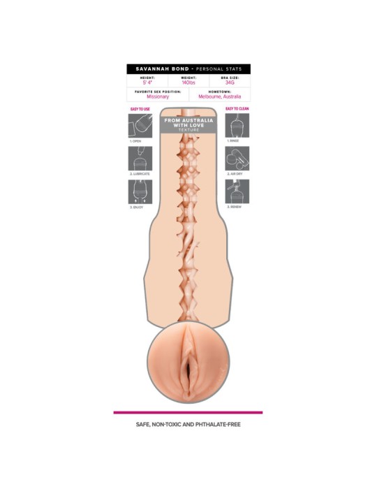 FLESHLIGHT GIRLS SAVANNAH BOND VAGINA