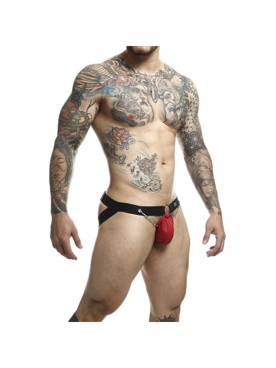 MOB DNGEON JOCKSTRAP ROJO CON CADENAS TALLA UNICA