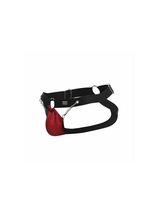 MOB DNGEON JOCKSTRAP ROJO CON CADENAS TALLA UNICA