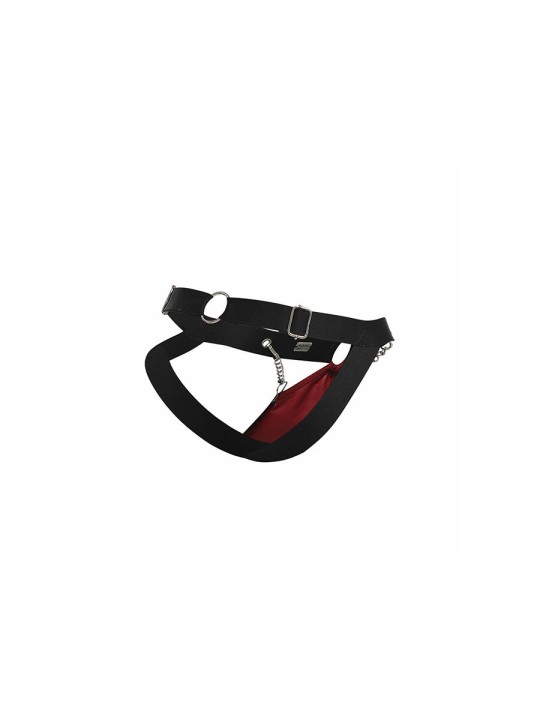 MOB DNGEON JOCKSTRAP ROJO CON CADENAS TALLA UNICA