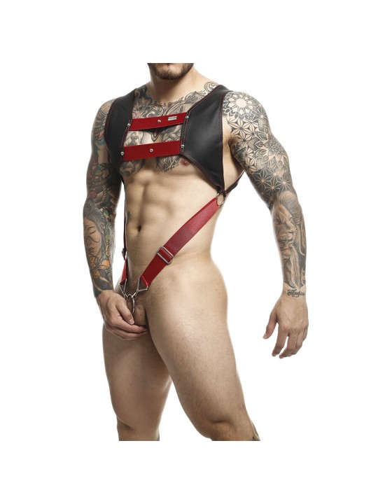 MOB DNGEON ARNES CON ANILLO ROJO PARA EL PENE TALLA UNICAS