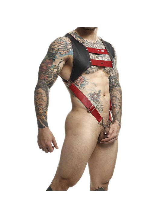 MOB DNGEON ARNES CON ANILLO ROJO PARA EL PENE TALLA UNICAS