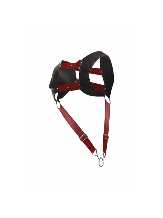 MOB DNGEON ARNES CON ANILLO ROJO PARA EL PENE TALLA UNICAS
