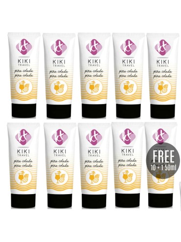 KIKI TRAVEL LUBRICANTE SABOR A PINA COLADA 50 ML 10 1 GRATIS