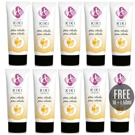 KIKI TRAVEL LUBRICANTE SABOR A PINA COLADA 50 ML 10 1 GRATIS