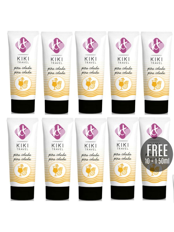 KIKI TRAVEL LUBRICANTE SABOR A PINA COLADA 50 ML 10 1 GRATIS