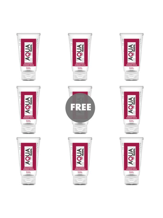 AQUA TRAVEL LUBRICANTE BASE AGUA SABOR FRAMBUESA SALVAJE 50 ML 81 GRATIS