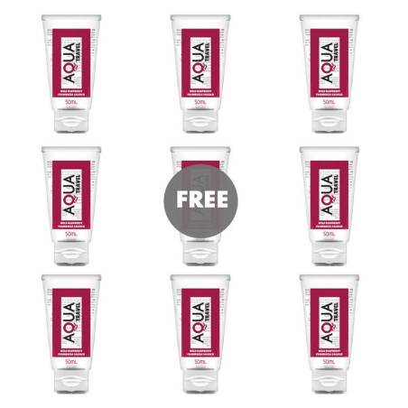 AQUA TRAVEL LUBRICANTE BASE AGUA SABOR FRAMBUESA SALVAJE 50 ML 81 GRATIS