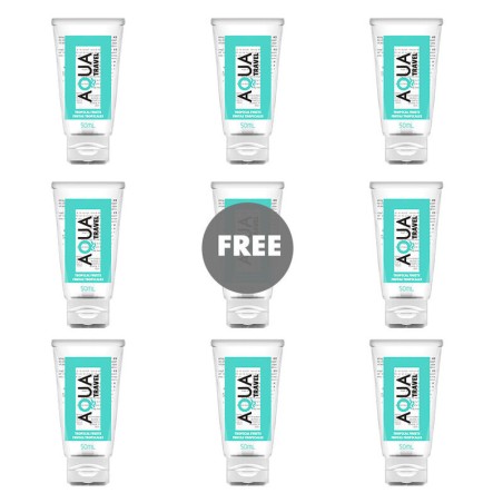 AQUA TRAVEL LUBRICANTE BASE AGUA SABOR FRUTAS TROPICALES 50 ML 81 GRATIS