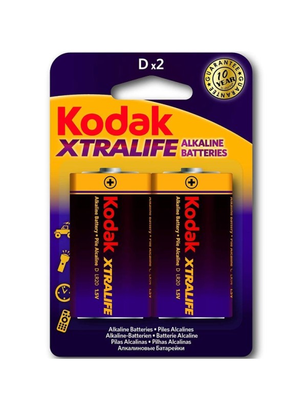 KODAK XTRALIFE PILAS ALCALINAS D LR20 15V