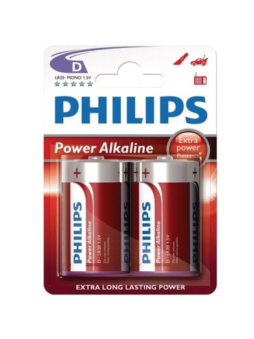 PHILIPS POWER ALKALINE PILA D LR20 BLISTER2