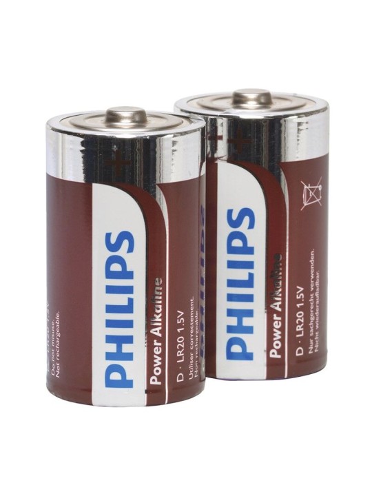 PHILIPS POWER ALKALINE PILA D LR20 BLISTER2