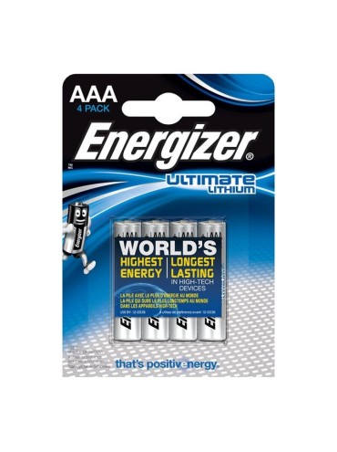 ENERGIZER ULTIMATE LITHIUM PILA LITIO AAA L92 LR03 15V BLISTER4