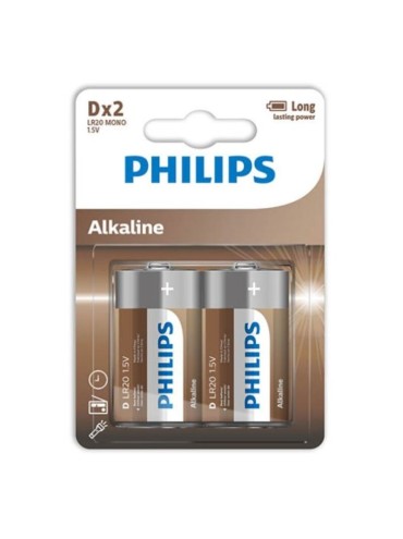 PHILIPS ALKALINE PILA D LR20 BLISTER2
