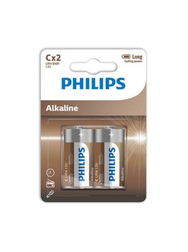 PHILIPS ALKALINE PILA C LR14 BLISTER2