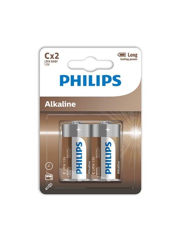 PHILIPS ALKALINE PILA C LR14 BLISTER2