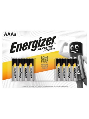ENERGIZER ALKALINE POWER PILA ALCALINA AAA LR03 BLISTER8