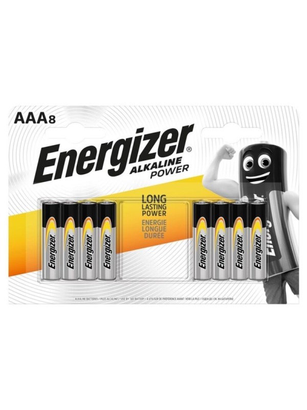 ENERGIZER ALKALINE POWER PILA ALCALINA AAA LR03 BLISTER8