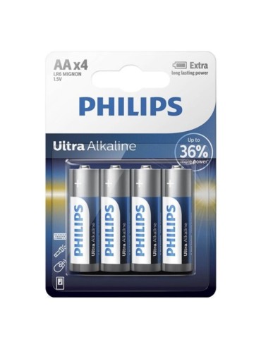 PHILIPS ULTRA ALKALINE PILA AA LR6 BLISTER4
