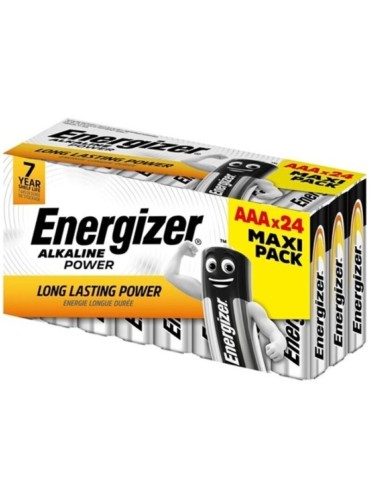 ENERGIZER ALKALINE POWER PILA ALCALINA AAA LR03 CAJA24 3 CAJITAS8 PILAS