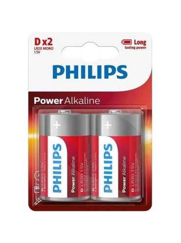 PHILIPS POWER ALKALINE PILA D LR20 BLISTER2