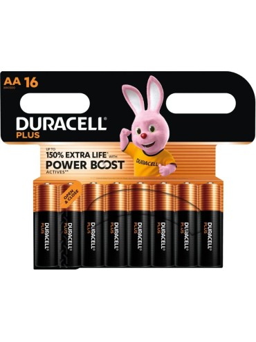 DURACELL PLUS POWER BOOST PILA ALCALINA AA LR6 BLISTER x 16