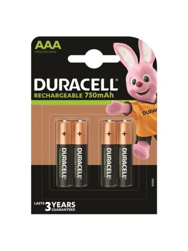 DURACELL PILA RECARGABLE HR03 AAA 750mAh BLISTER4
