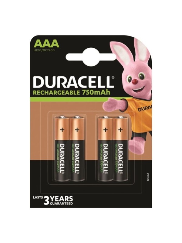 DURACELL PILA RECARGABLE HR03 AAA 750mAh BLISTER4