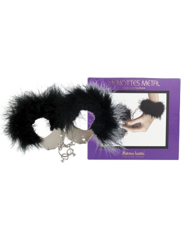 ADRIEN LASTIC ESPOSAS METAL CON PLUMAS NEGRO