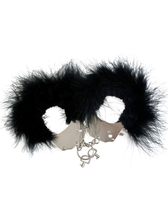 ADRIEN LASTIC ESPOSAS METAL CON PLUMAS NEGRO