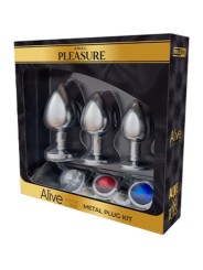 ALIVE ANAL PLEASURE KIT 3 PLUG METAL
