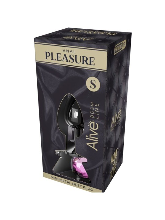 ALIVE ANAL PLEASURE MINI PLUG METAL ROSA TALLA S