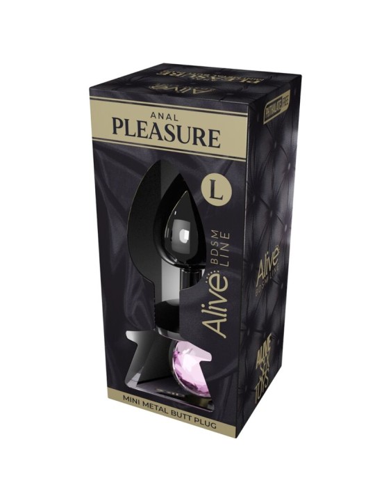 ALIVE ANAL PLEASURE MINI PLUG METAL ROSA TALLA L