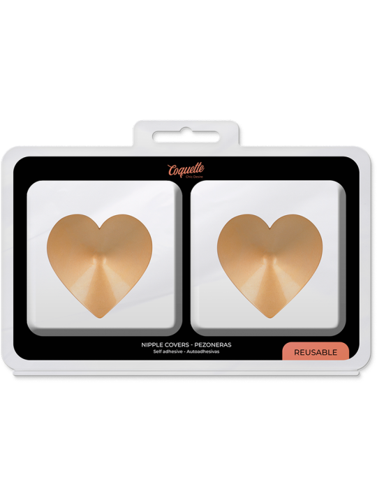 COQUETTE CHIC DESIRE CUBRE PEZONES METAL CORAZONES DORADOS