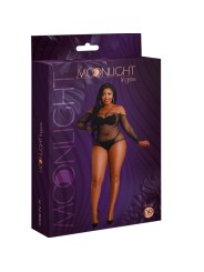 MOONLIGHT MODELO 9 BODY MANGA LARGA NEGRO BRILLANTE TALLA UNICA PLUS SIZE