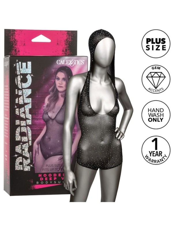 CALEXOTICS RADIANCE BODY CON CAPUCHA Y ESCOTE EN V PRONUNCIADO TALLA GRANDE