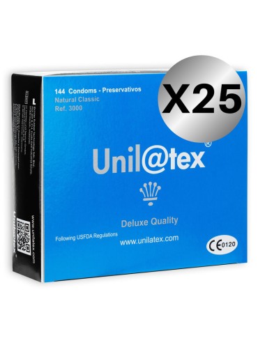 UNILATEX PRESERVATIVOS NATURALES 144 UDS X 25 UDS