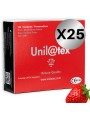 UNILATEX PRESERVATIVOS ROJOS FRESA 144 UDS X 25 UDS