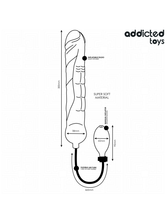 ADDICTED TOYS DILDO INFLABLE XL MODELO 5