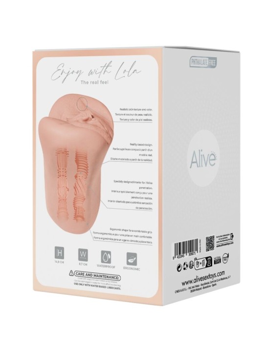 ALIVE LOLA MASTURBADOR DOBLE MASCULINO VAGINA ANO SUPER REALISTICO NATURAL