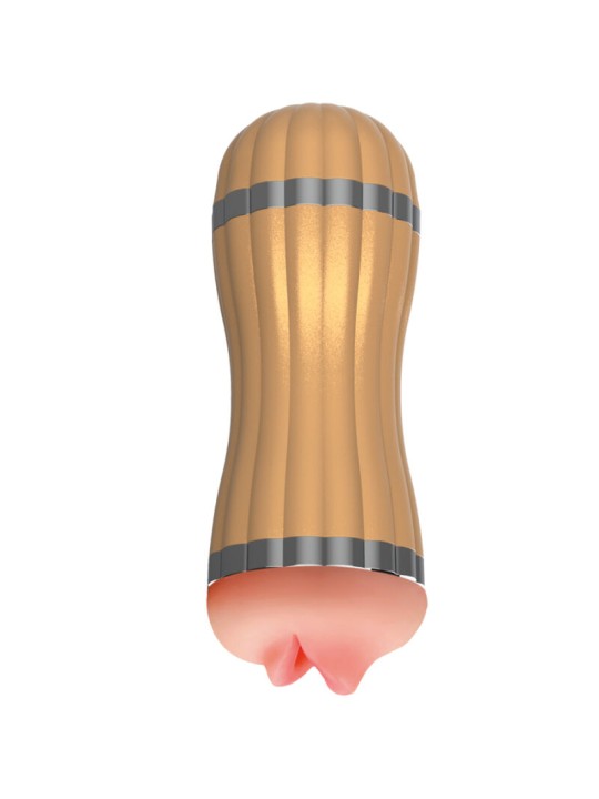 ARMONY BEVIS MASTURBADOR DOBLE VAGINA BOCA SIN VIBRACION DORADO